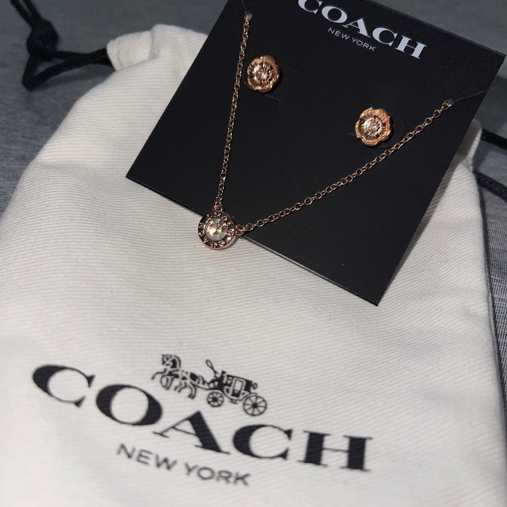 Coach Tea Rose 3-Piece Jewelry Set